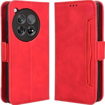 GS Ovitek za OnePlus 12 5G, reža za kartico, rdeč