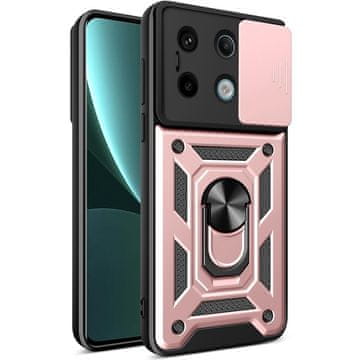 GS Oklepni ovitek za Xiaomi Redmi Note 13 Pro 5G, CamShield Slide, roza
