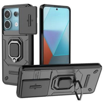 Overboard Ovitek KickStand z objektivom kamere za Xiaomi Redmi Note 13 Pro 5G, črn