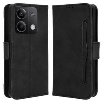 GS Ovitek s preklopom za Xiaomi Redmi Note 13 5G, reža za kartico, črn