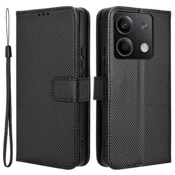 GS Ovitek za Xiaomi Redmi Note 13 5G, pametna denarnica z magnetom, črna