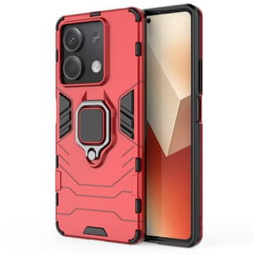 GS Ovitek za Xiaomi Redmi Note 13 5G, obroč za stojalo, rdeč