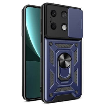 GS Oklepni ovitek za Xiaomi Redmi Note 13 5G, CamShield Slide, moder