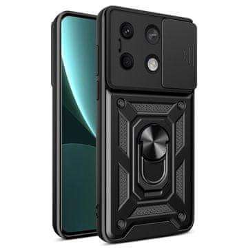 GS Oklepni ovitek za Xiaomi Redmi Note 13 5G, CamShield Slide, črn