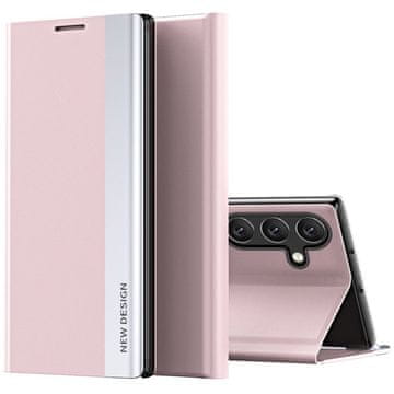 GS Ovitek za Samsung Galaxy A35 5G s preklopnim pokrovom, stranski magnet, roza