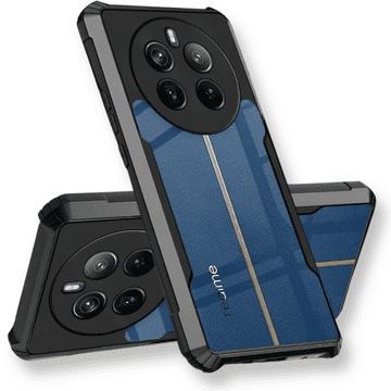 GS Ovitek za Realme 12 Pro 5G / 12 Pro+ 5G, hibridni, zaščiten pred padci, črn