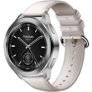 GS 22 mm usnjen univerzalni pas z ovalno zaponko, bel