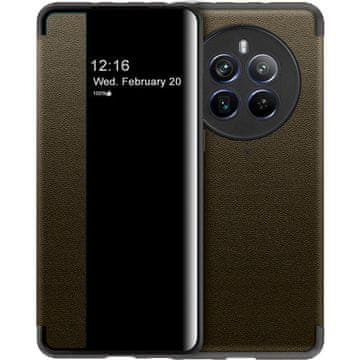 GS Realme 12 Pro 5G / 12 Pro+ 5G preklopni ovitek, stranski pogled, rjav