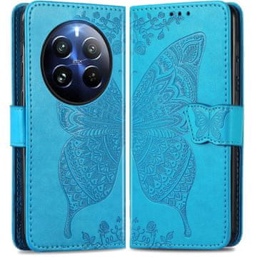 GS Preklopni ovitek za Realme 12 Pro 5G / 12 Pro+ 5G, metuljček, moder