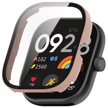 GS Ovitek 2 v 1 + kaljeno steklo za Xiaomi Redmi Watch 4, roza
