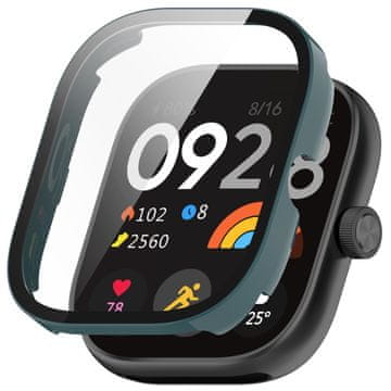 GS Ovitek 2 v 1 + kaljeno steklo za Xiaomi Redmi Watch 4, zelen