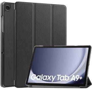 GS Ovitek za Samsung Galaxy Tab A9+, trojni, z držalom za pisalo, črn