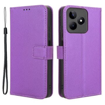GS Realme Note 50 preklopni ovitek, pametna denarnica z magnetom, vijolična