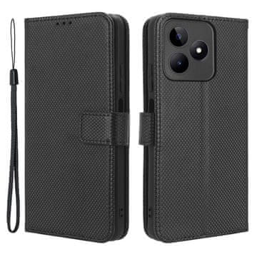 GS Realme Note 50 preklopni ovitek, pametna denarnica z magnetom, črna