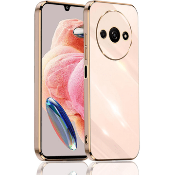 GS Ovitek za Xiaomi Redmi A3, Glamour CamShield, roza zlata