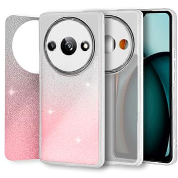 Overboard Ovitek za Xiaomi Redmi A3, bleščeč puder, bel/roza