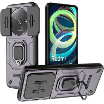 GS Ovitek za Xiaomi Redmi A3, stojalo za kamero s stojalo, vijoličen