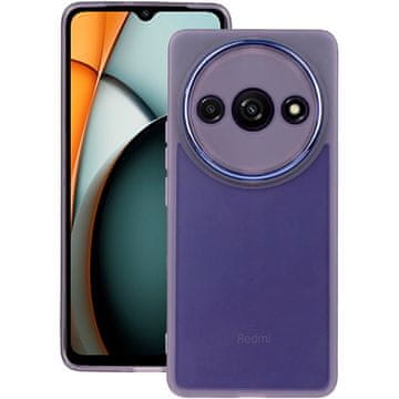 GS Silikonski ovitek za Xiaomi Redmi A3, z zaščito kamere, prozoren/vijoličen