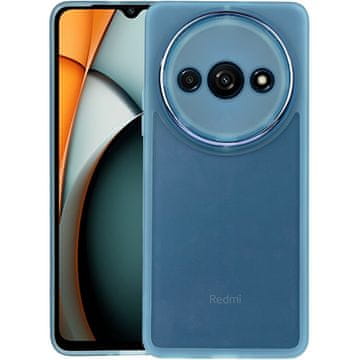 GS Silikonski ovitek za Xiaomi Redmi A3, z zaščito kamere, prozoren/moder