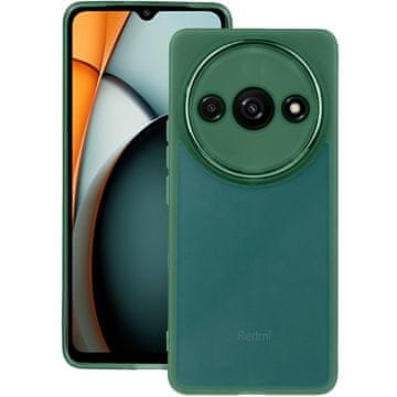 GS Silikonski ovitek za Xiaomi Redmi A3, z zaščito kamere, prozoren/zelen