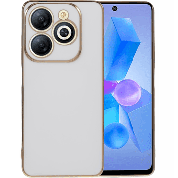 GS Ovitek za Infinix Hot 40i, Glamour CamShield, bel