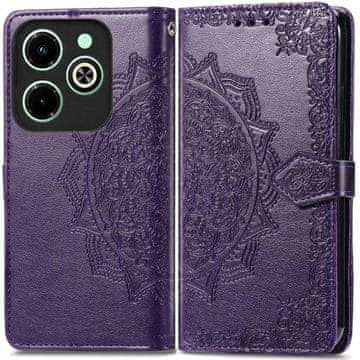 GS Preklopni ovitek za Infinix Hot 40i, Mandala, vijoličen