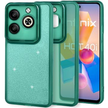 Overboard Ovitek za Infinix Hot 40i, bleščeč puder, zelen