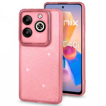 Overboard Ovitek za Infinix Hot 40i, bleščeč puder, roza