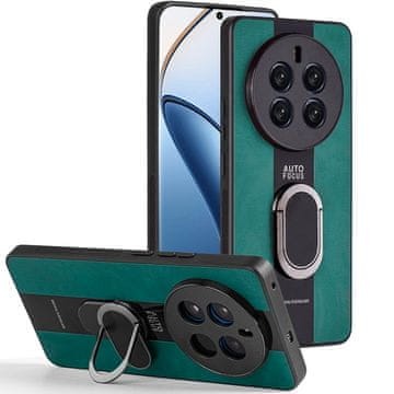 Overboard Ovitek za Realme 12 Pro 5G / 12 Pro+ 5G, usnjen obroč s stojalom, zelen