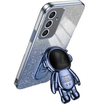 GS Ovitek za Samsung Galaxy A55 5G, bleščeči astronavt, moder