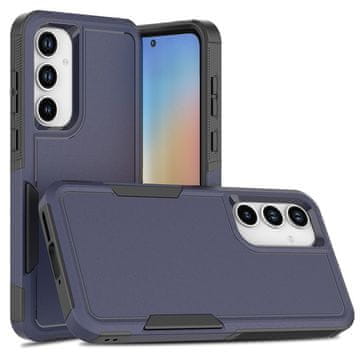 GS Oklepni ovitek za Samsung Galaxy A35 5G, dvojno odporen proti udarcem, temno moder