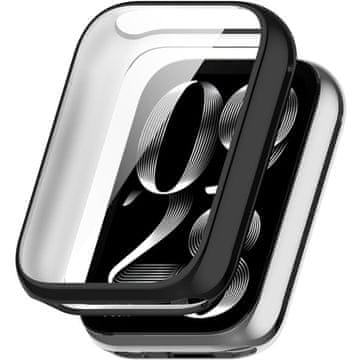 GS 2v1 ovitek z zaščitnim ovitko za zaslon za Xiaomi Smart Band 8 Pro, črn