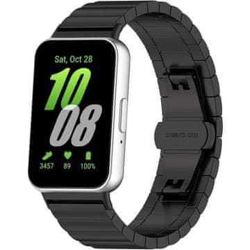 GS Jeklena zapestnica za Samsung Galaxy Fit 3, črna