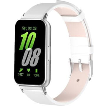 GS Usnjen pašček za Samsung Galaxy Fit 3, bel