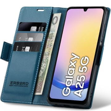 Overboard Ovitek za Samsung Galaxy A25 5G, sijoč liči , denarnica s preklopom, moder