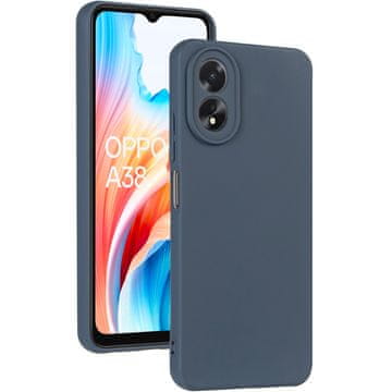GS Ovitek za Oppo A38 / A18, Silikonski Lite, temno moder + 9H steklo