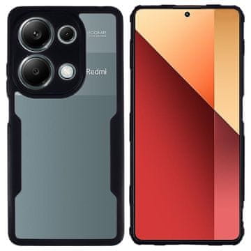 GS Ovitek za Xiaomi Redmi Note 13 Pro 4G / Poco M6 Pro 4G, hibridni z zaščito pred padci, črn
