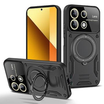 GS Oklepni ovitek za Xiaomi Redmi Note 13 Pro 4G / Poco M6 Pro 4G, CamShield MagSafe, črn