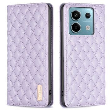 Ovitek s preklopom za Xiaomi Redmi Note 13 Pro 4G / Poco M6 Pro 4G, denarnica, barva BINFEN, vijolična