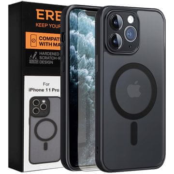 Overboard Ovitek za iPhone 11 Pro, za MagSafe, mat ovitek , črn + zaščita za zaslon