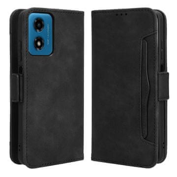 GS Preklopni ovitek za Motorola Moto G24 / G24 Power / G04, reža za kartico, črna