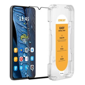 ENKAY Kaljeno steklo za Oppo A38 / A18, črno