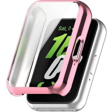 GS Ovitek 2 v 1 z zaščitnim ovitko za zaslon za Samsung Galaxy Fit 3, roza