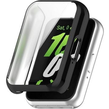 GS Ovitek 2 v 1 z zaščitnim ovitko za zaslon za Samsung Galaxy Fit 3, črn