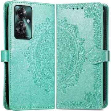 GS Preklopni ovitek za Oppo Reno 11F 5G, Mandala, zelen