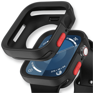 GS Silikonski ovitek za Apple Watch 7/8/9 41 mm, mat črn