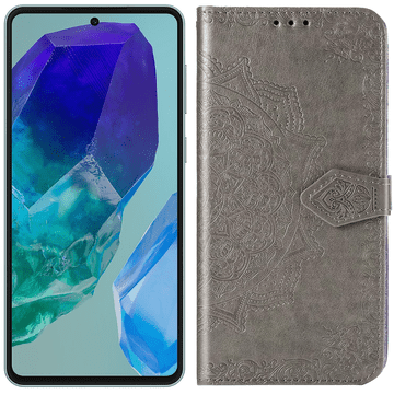 GS Ovitek za Samsung Galaxy M55 5G, Mandala, siv