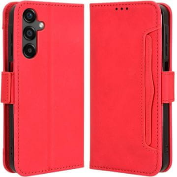 GS Ovitek za Samsung Galaxy M55 5G, reža za kartico, rdeč