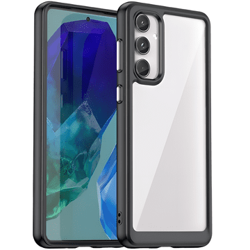 GS Ovitek za Samsung Galaxy M55 5G Fusion Hybrid, prozoren / črn
