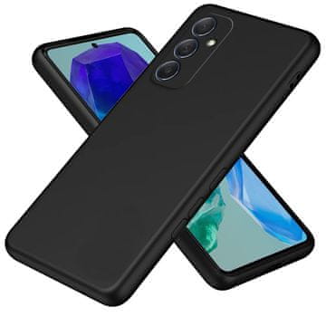 GS Ovitek za Samsung Galaxy M55 5G, Silikonski Lite, črn